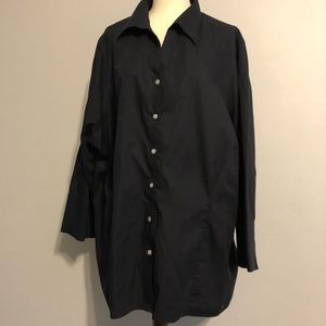 Lands End button front 3/4 sleeve top size 28W
